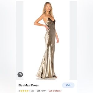 Michelle Mason Gold Velvet Gown